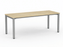 Knight's Cubit Desk 1800mm x 800mm, Silver Frame (Choice of Worktop Colours) Atlantic Oak KG_NCBD18_AO