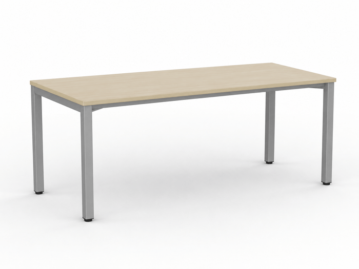 Knight's Cubit Desk 1800mm x 800mm, Silver Frame (Choice of Worktop Colours) Nordic Maple KG_NCBD18_NM
