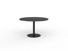 Knight's Polo Meeting Table 1200mm Round, Black Frame, Black Top