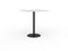 Knight's Polo Bar Leaner Table, Black Frame, 900mm Square White Top KG_POLOBL9SQBW