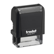 Custom Made Rubber Stamp, Self-Inking, 37mm x 13mm Print Area, Trodat 4911 Please select pad colour ER4911C