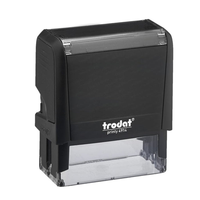 Custom Made Rubber Stamp, Self-Inking, 63mm x 25mm Print Area, Trodat 4914 Please select pad colour ER4914C