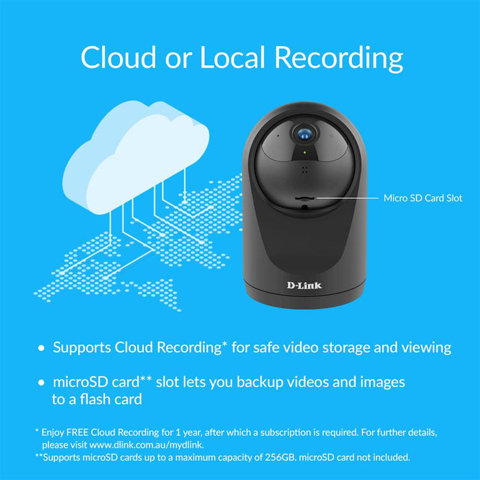 D-Link Compact Full HD Pan & Tilt Wi-Fi Camera DSDLDCS6500LHV2