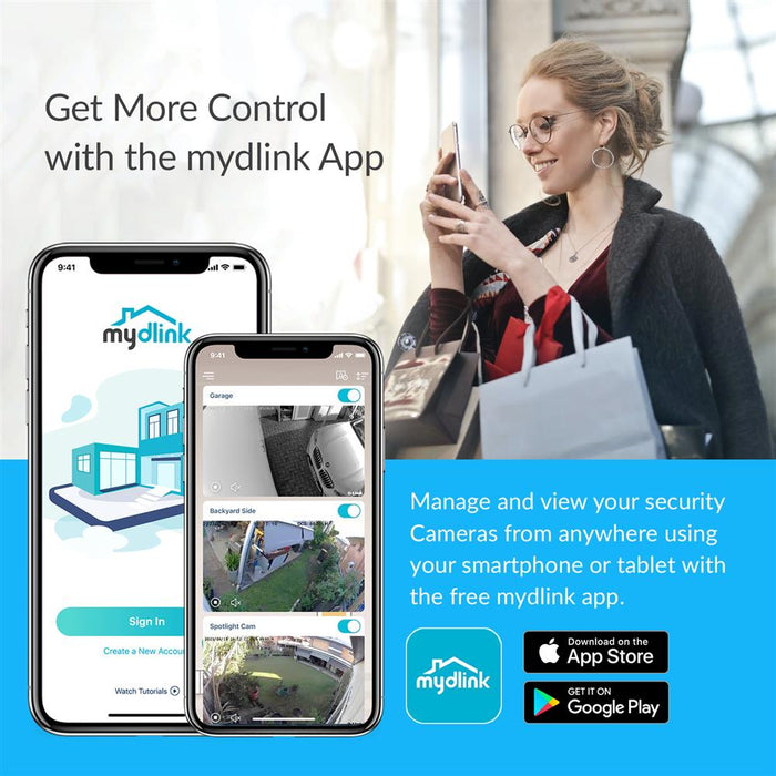 D-Link Compact Full HD Pan & Tilt Wi-Fi Camera DSDLDCS6500LHV2