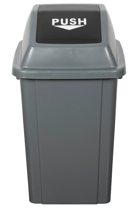 Cleanlink 60L Rubbish Bin with Spring Loaded Bullet Lid, Grey