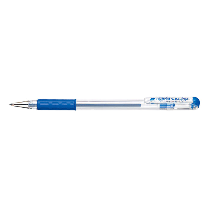 Pentel K116 Hybrid Gel Grip Roller Pen 0.6mm Blue - Pack of 12