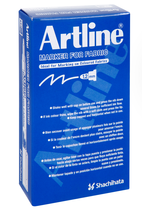 Artline 750 Laundry Marker 1.2mm Line Width - White x 12's pack
