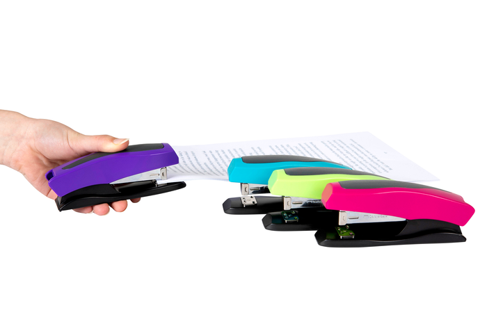 Marbig Summer Colours Stapler, 20 Sheet, Half Strip, Assorted Colours