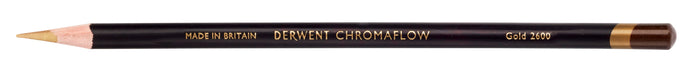 Derwent Chromaflow Pencil, Gold, Pack of 6