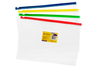 Marbig A4 Zip Clear, 335mm x 245mm, Assorted Colours Zip
