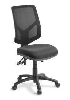 Eden Ranger Mesh Back 3-Lever Chair - Black Fabric
