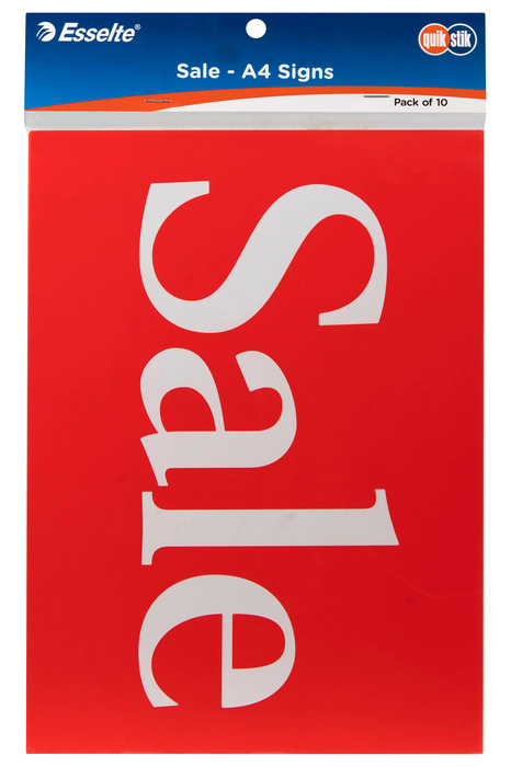 QuikStik Display Tickets 'Sale' A4 x 10's