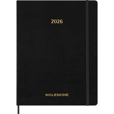 2026 Moleskine 190mm x 250mm Soft Cover Planner, Month To View, Black