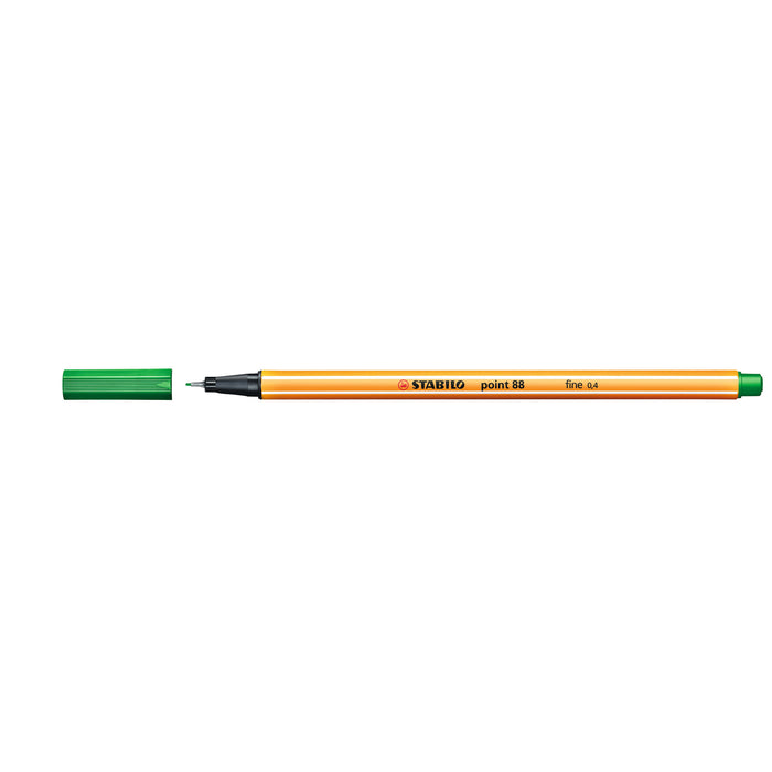 Stabilo Point 88 Fineliner Green, Pack of 10