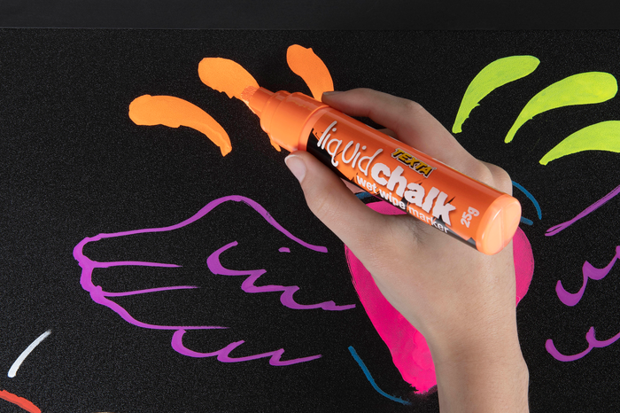 Texta Liquid Chalk Marker Wet Wipe Orange