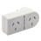 The Brute Power Co. Double Power Adaptor - Flat Left + Surge Protection