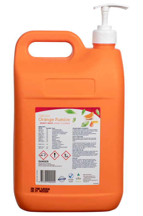 Northfork Natures Orange Pumice Hand Cleaner 5 Litres x 3's pack