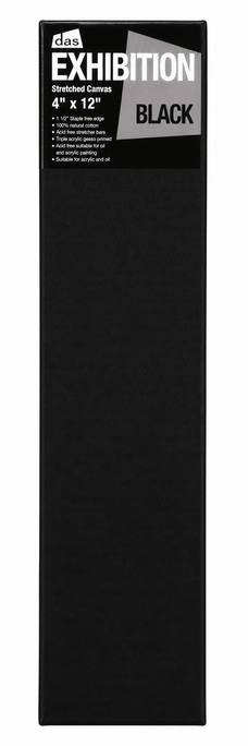 DAS 1.5 Black Exhibition Canvas 4" x 12" CXCANEB5305B0412