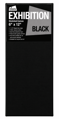 DAS 1.5 Black Exhibition Canvas 6" x 12" CXCANEB5305B0612