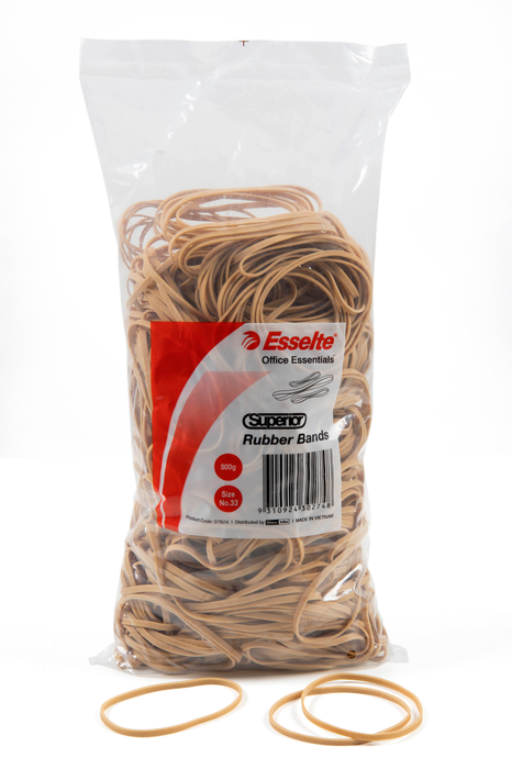 Esselte Superior Rubber Band No. 33, 90mm x 3.5mm x 500gm
