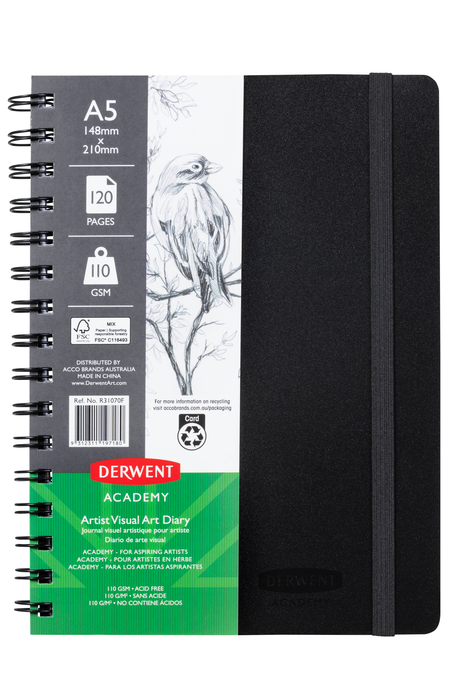 Derwent A5 Academy Visual Diary 120 Pages x Pack of 5