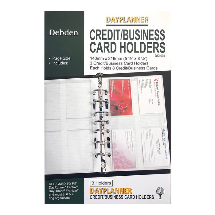 Debden 7 Ring Desk Dayplanner Card Holder - Pack of 3 FPCDDK1004