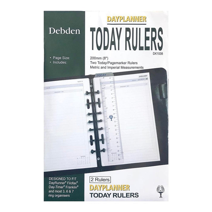 Debden 7 Ring Desk Dayplanner Today Ruler - Pack of 2 FPCDDK1008