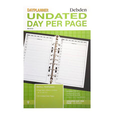 Debden 7 Ring Desk Dayplanner Undated Day To A Page Refill FPCDDK1015
