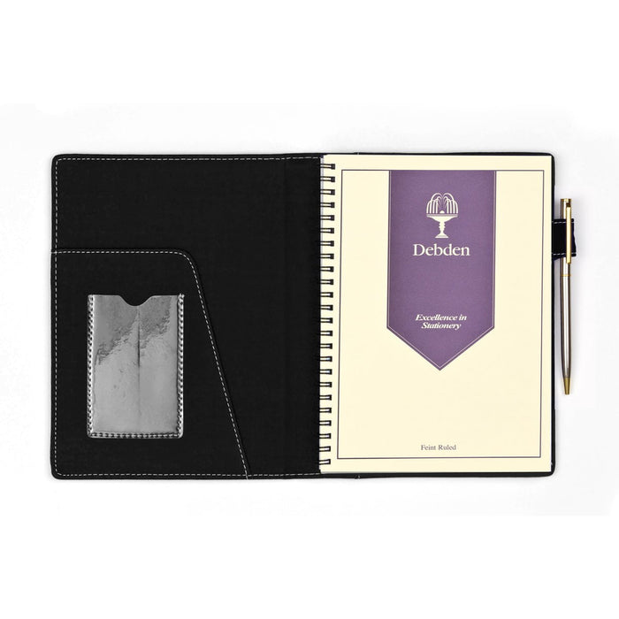 Debden Compendium Fashion A5 Wiro Notebook PU Black CX1001182