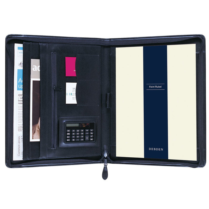 Debden Compendium Portfolio Executive A4 Zippered PU Black CX1001178