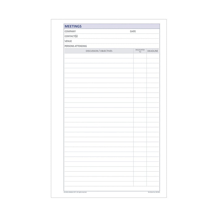 Debden Dayplanner Desk Meetings Refill CX1001198