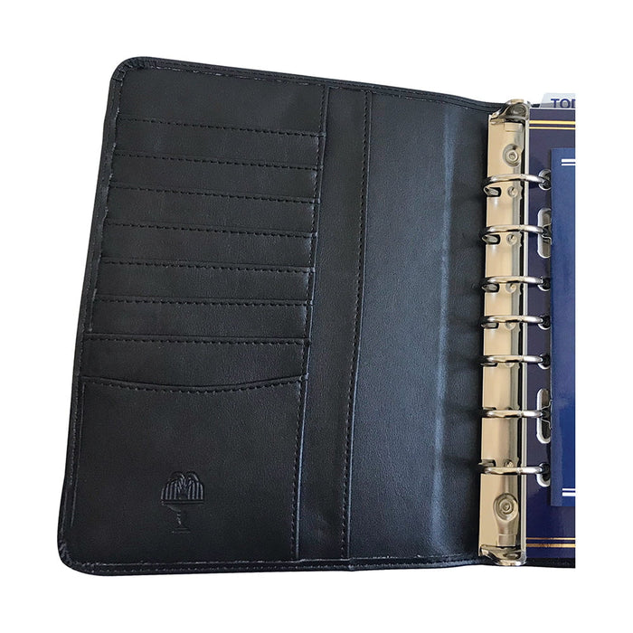Debden Dayplanner Desk Organiser, Snap Closure, 190mm x 250mm, PU Black CX1001188-DO