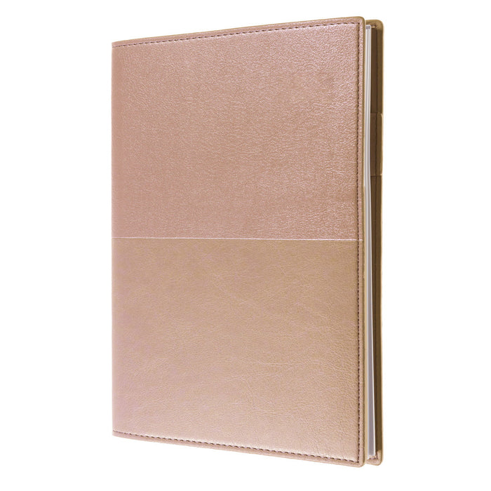 Debden Vanessa Ruled Notebook, Wiro Bound, A5 148mm x 210mm, 192 Pages, Rose Gold CX1002234