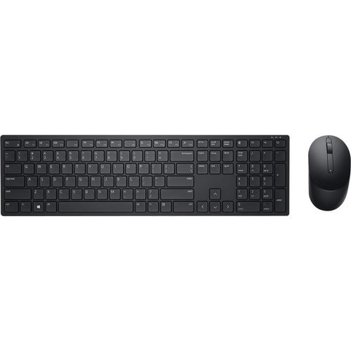 Dell Pro Wireless Keyboard and Mouse US English - KM5221W - USB Plunger Wireless RF 2.40 GHz Keyboard - English (US) - Black - USB Wireless RF Mouse - Optical - 4000 dpi - 3 Button - Scroll Wheel - Black - Volume Control Hot Key(s) - Symmetrical - AA, AAA IM5220409