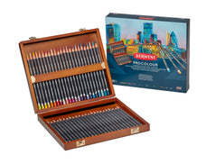 Derwent 48 Professional Quality Procolour Multi-Colour Coloured Pencils in Wooden Box AO2302523