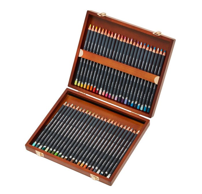 Derwent 48 Professional Quality Procolour Multi-Colour Coloured Pencils in Wooden Box AO2302523