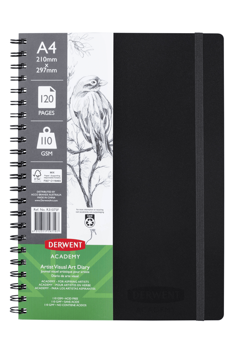 Derwent A4 Academy Visual Diary 120 Pages x Pack of 5 AOR31075F