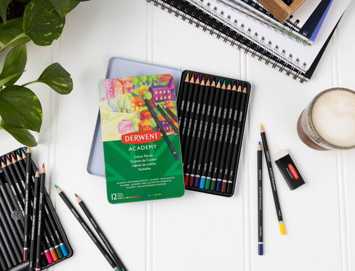 Derwent Academy Colour Pencil Full Height 12's (2301937) AO2301937