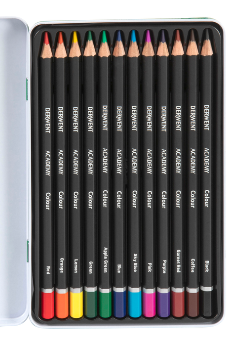 Derwent Academy Colour Pencil Full Height 12's (2301937) AO2301937