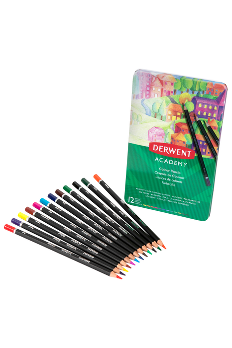 Derwent Academy Colour Pencil Full Height 12's (2301937) AO2301937