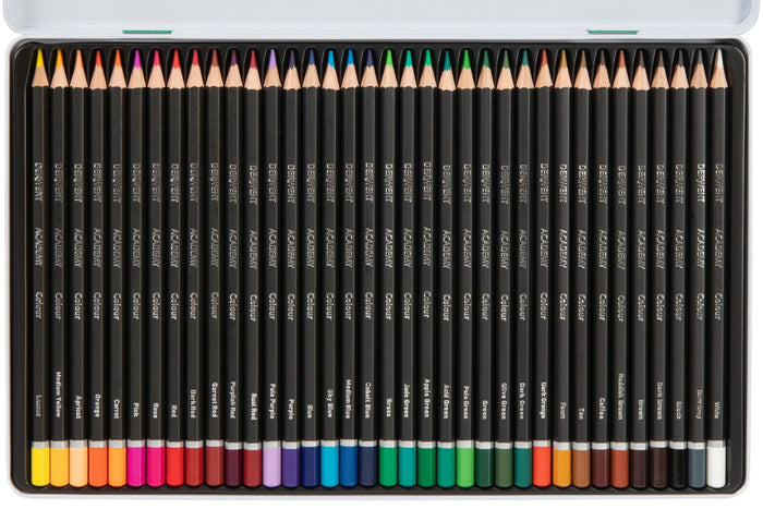 Derwent Academy Colour Pencil Full Height 36's in Metal Tin AO2300225