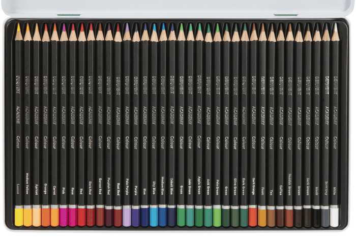 Derwent Academy Colour Pencil Full Height 36's in Metal Tin AO2300225-DO