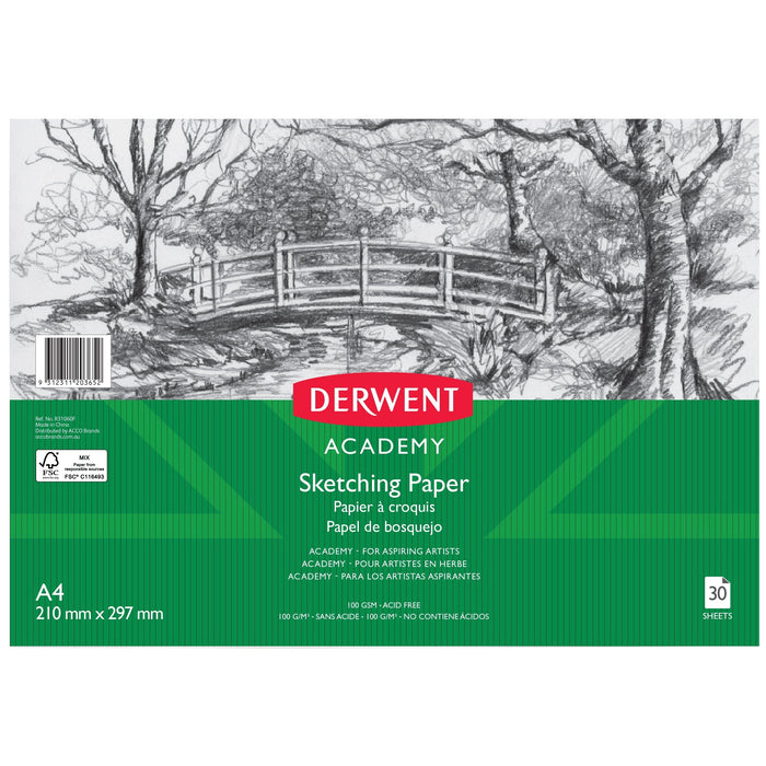 Derwent Academy Sketch Pad Landscape A4, 30 Sheets AOR31060F