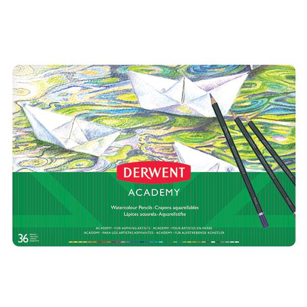 Derwent Academy Watercolour Pencil 36's in Metal Tin (2300226) AO2300226