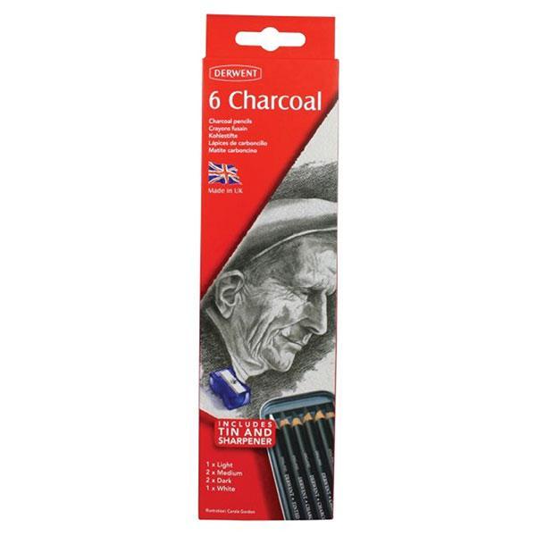 Derwent Charcoal Pencil 6's (0700838) AO700838
