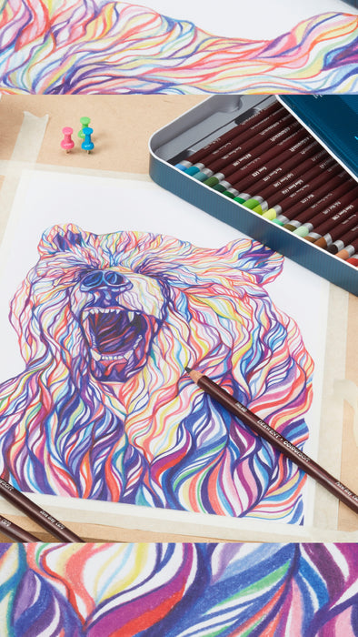 Derwent Coloursoft Pencil in Metal Tin, Pack of 72 AO701029