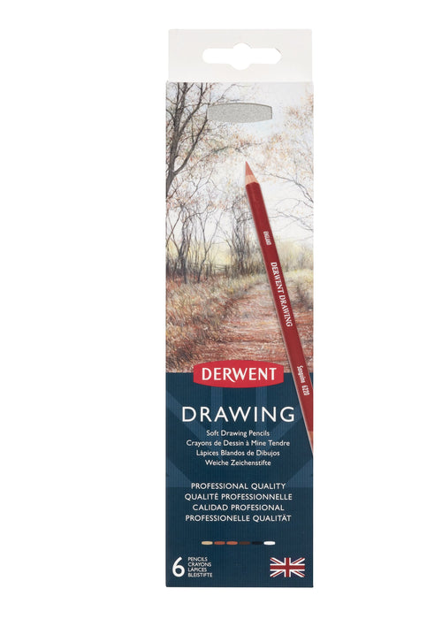Derwent Drawing Pencil Full Height 6's AO701089