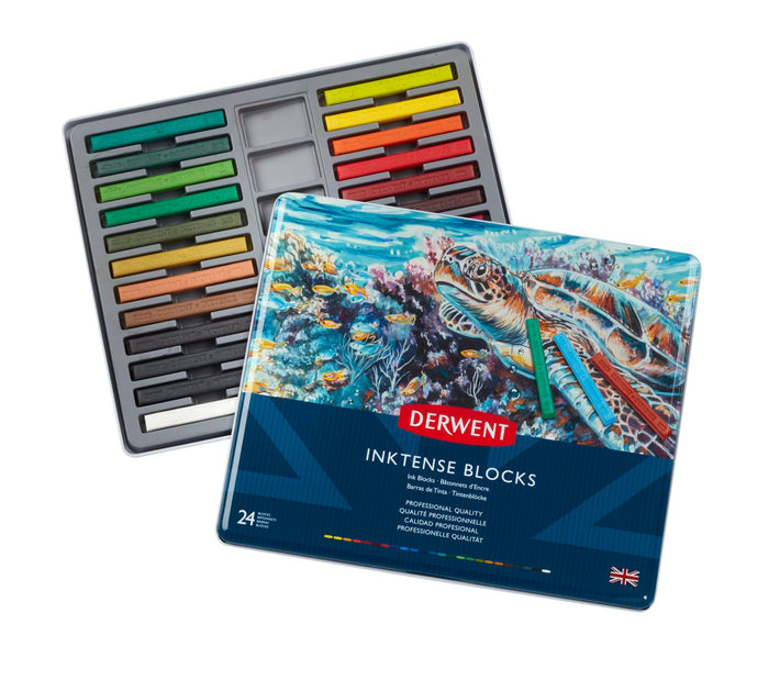 Derwent Inktense 24 Block in Metal Tin (2300443) AOR2300443