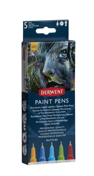 Derwent Permanent Highly Lightfast Opaque Paint Pens, Palette #2 AO2305519