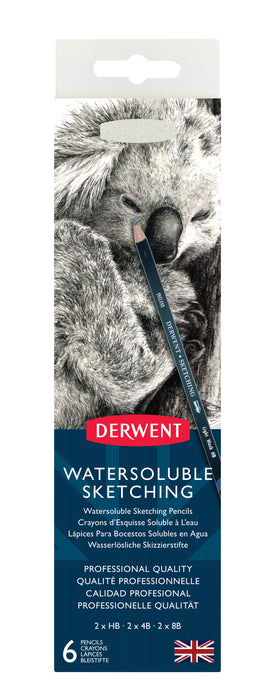 Derwent Water Soluble Sketching Pencil Full Height 6's AO700837